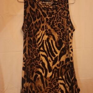 Chaus Leopard Print Sleeveless Top
